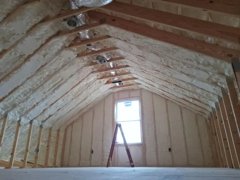 Spray foam roofing application for Crawl Space Insulation project in Olivehurst